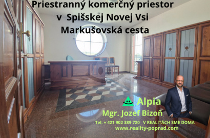 Priestranný komerčný priestor  v centre Spišskej Novej Vsi
