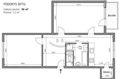 2-izbový byt s balkónom /56 m2/, Žilina - Hliny VII