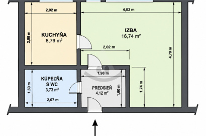 Menší 1-izbový byt / 27 m2 / - Martin